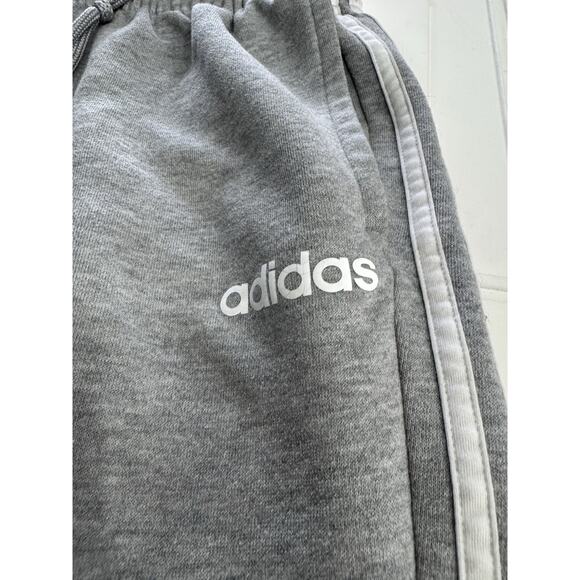 Adidas Climalite Track Pants Jogging Running Men’s Medium Striped Gray White - Picture 2 of 7